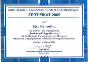 Zertifikat 2009